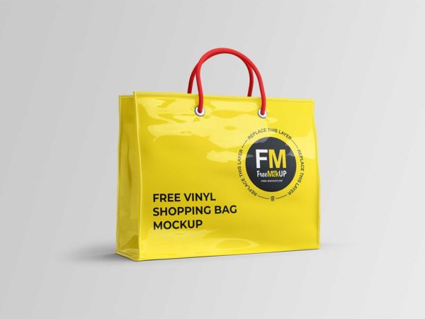 Free Vinyl Shopping Bag Mockup: Carry Your Brand with Style!