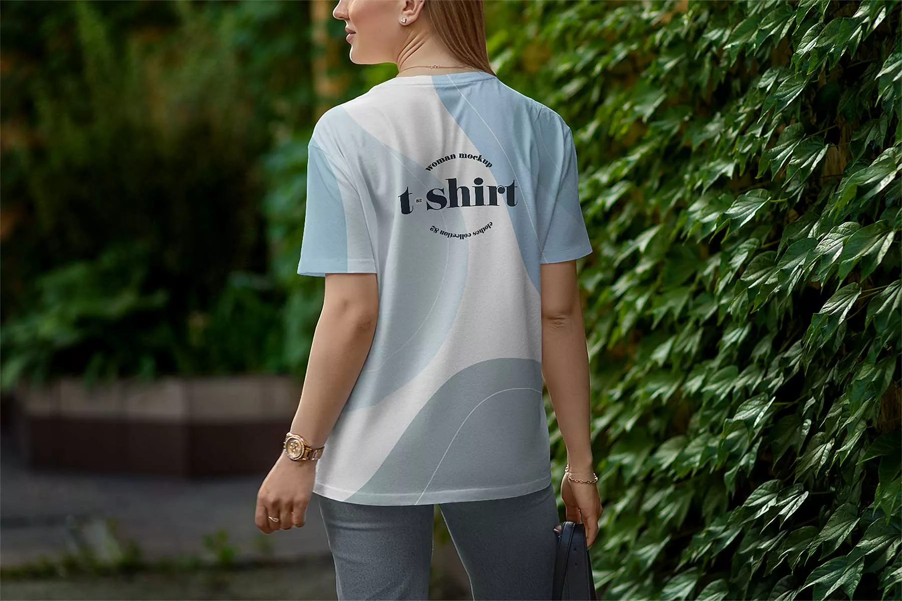 GirlTShirtFreePSDMockup Free Mockup