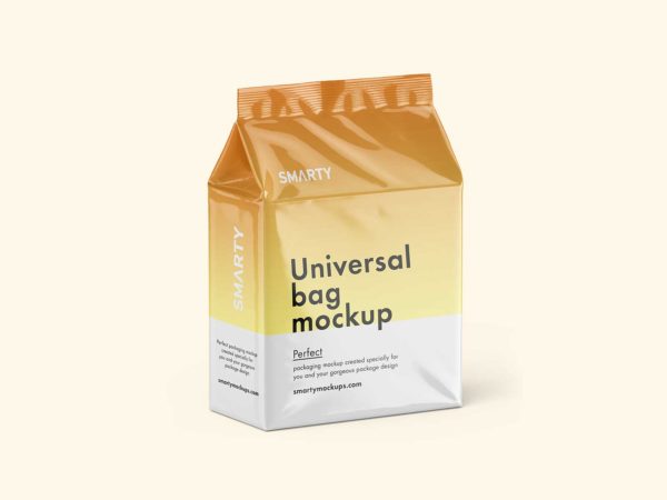 Glossy Food Bag Mockup