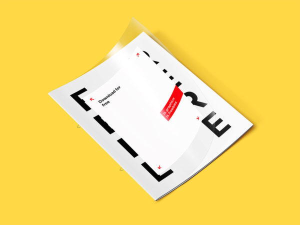 Letter Transparent Cover Brochure Mockup: Unveil Elegance in Your Design Presentation!