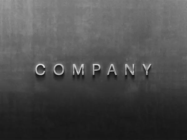 Metal Signage Wall Logo Mockup