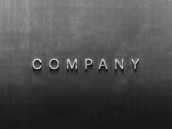 Metal Signage Wall Logo Mockup