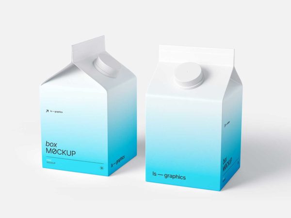 Milk Carton Food Box Mockups