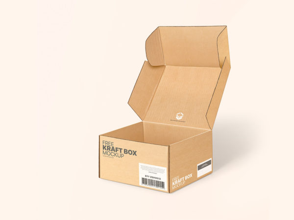 Open Delivery Box Mockup