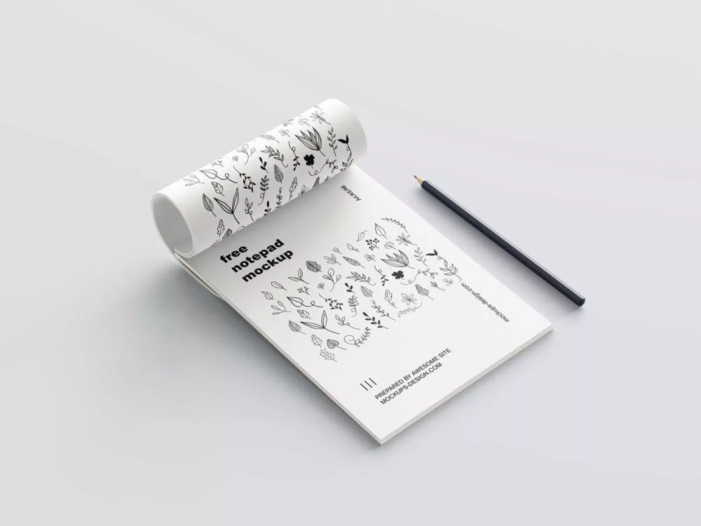 Open Notepad/Sketchbook Mockup Set: Unleash Your Creativity in a Realistic Setting