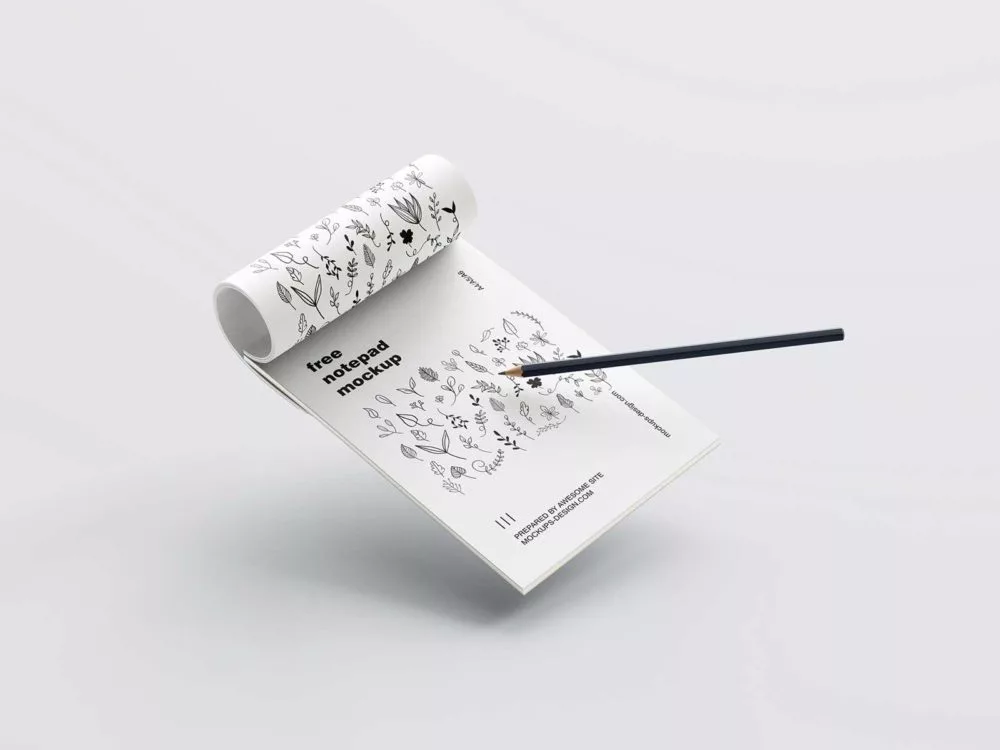 Open Notepad/Sketchbook Mockup Set: Unleash Your Creativity in a Realistic Setting