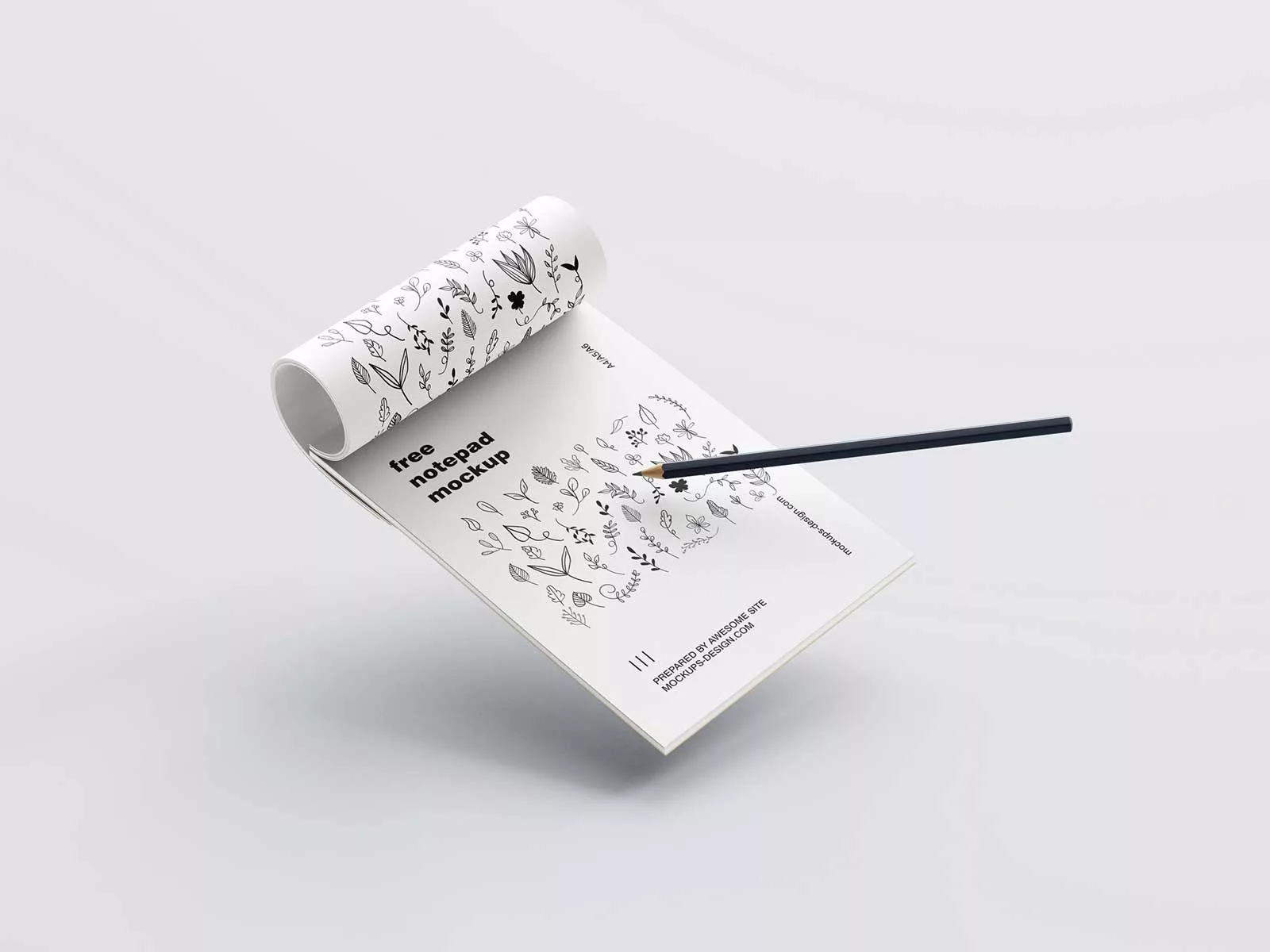 OpenNotepadSketchbookMockupSet01 Free Mockup