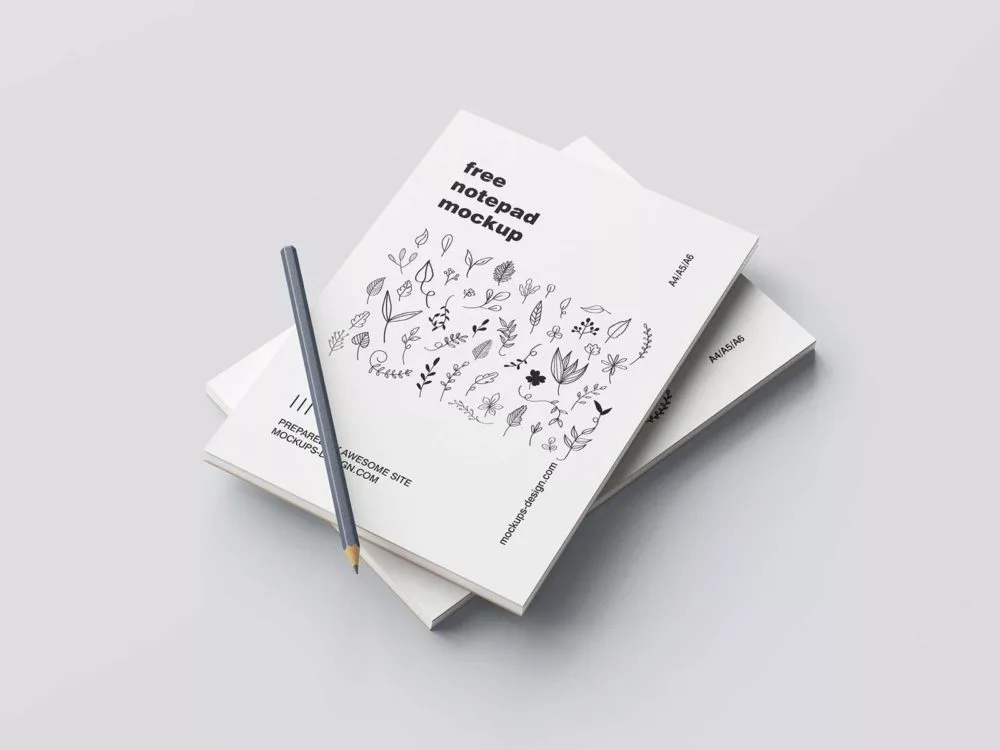 Open Notepad/Sketchbook Mockup Set: Unleash Your Creativity in a Realistic Setting