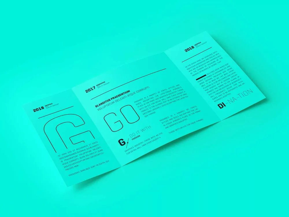 Single Gatefold Brochure Free Mockups: Elevate Your Design Presentation