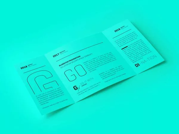 Single Gatefold Brochure Free Mockups: Elevate Your Design Presentation