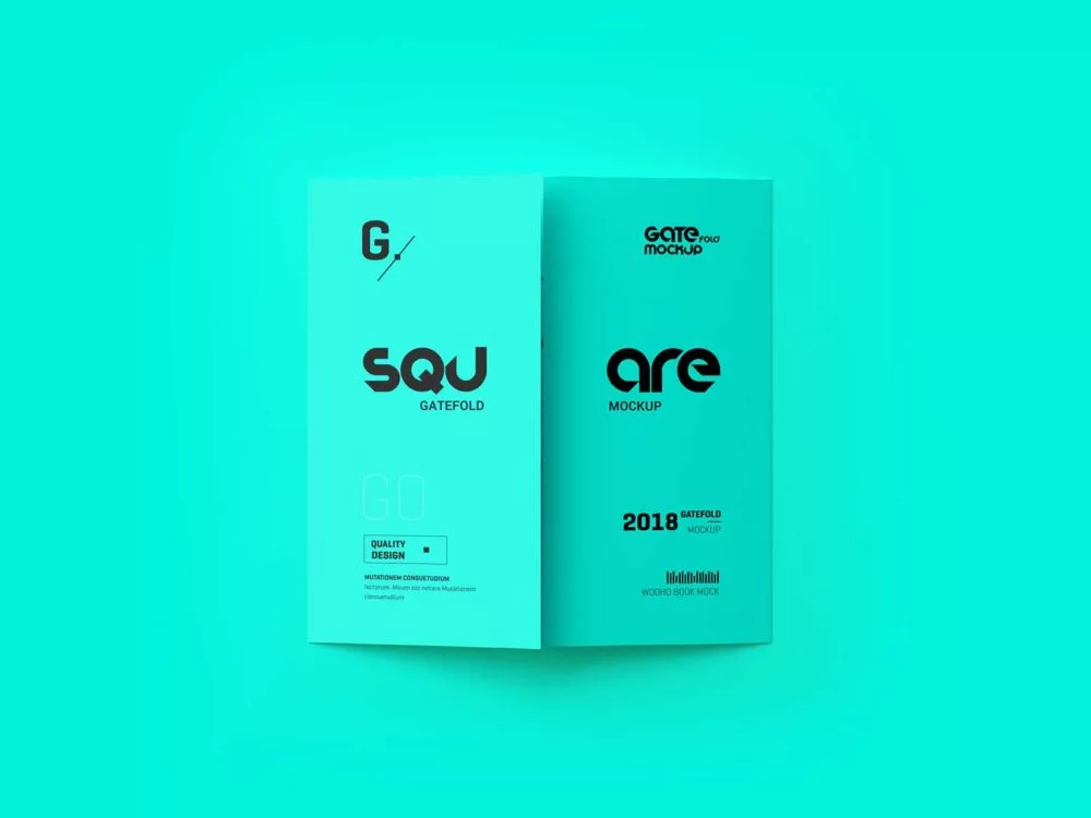 Single Gatefold Brochure Free Mockups: Elevate Your Design Presentation
