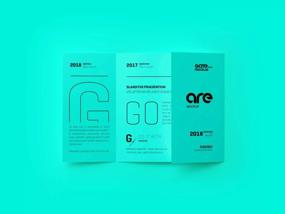 Single Gatefold Brochure Free Mockups: Elevate Your Design Presentation