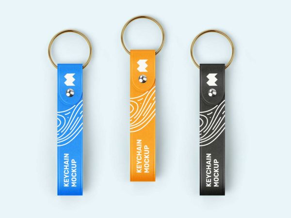 Strap Keychain Mockup Free PSD