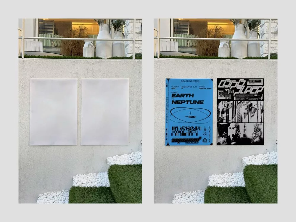 Street Poster Free Mockups: Urban Elegance for Your Designs!