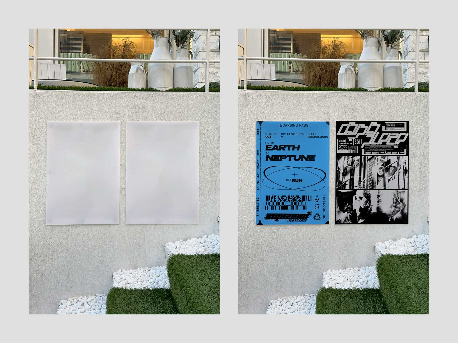 Street Poster Free Mockups: Urban Elegance for Your Designs!