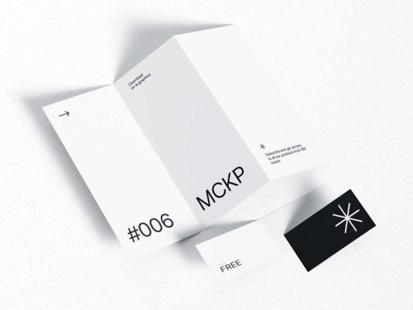 Trifold Brochure Free PSD Mockup