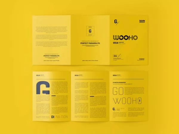 US Letter Trifold Brochure Mockup: Unfold Your Design Brilliance