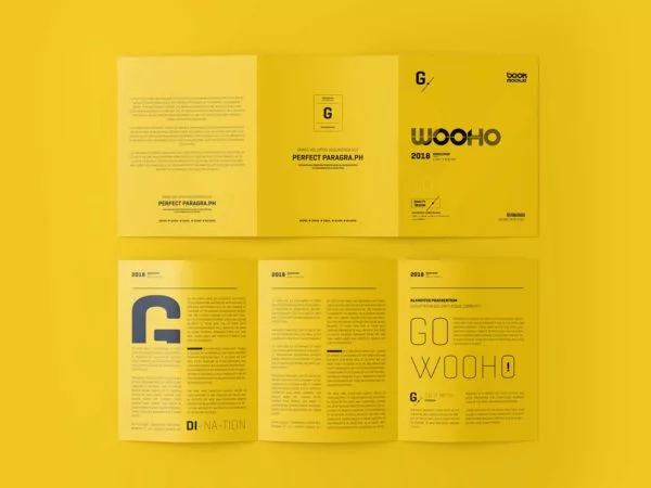 US Letter Trifold Brochure Mockup: Unfold Your Design Brilliance