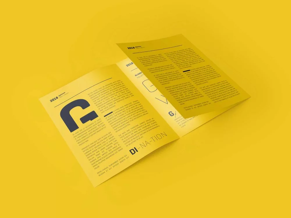 US Letter Trifold Brochure Mockup: Unfold Your Design Brilliance