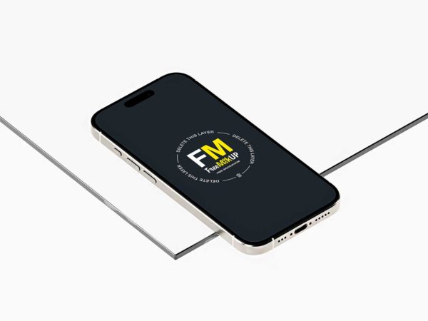 iPhone 15 Pro Free PSD Mockup