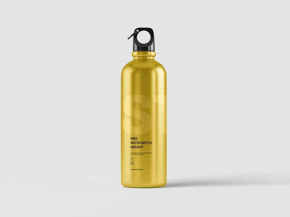 Aluminum Water Bottle Free Mockups