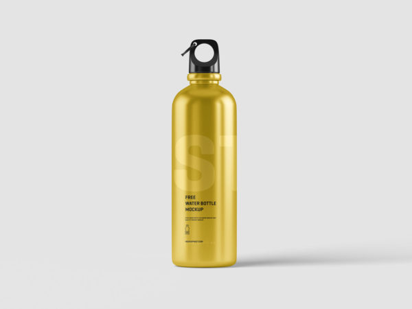 Aluminum Water Bottle Free Mockups