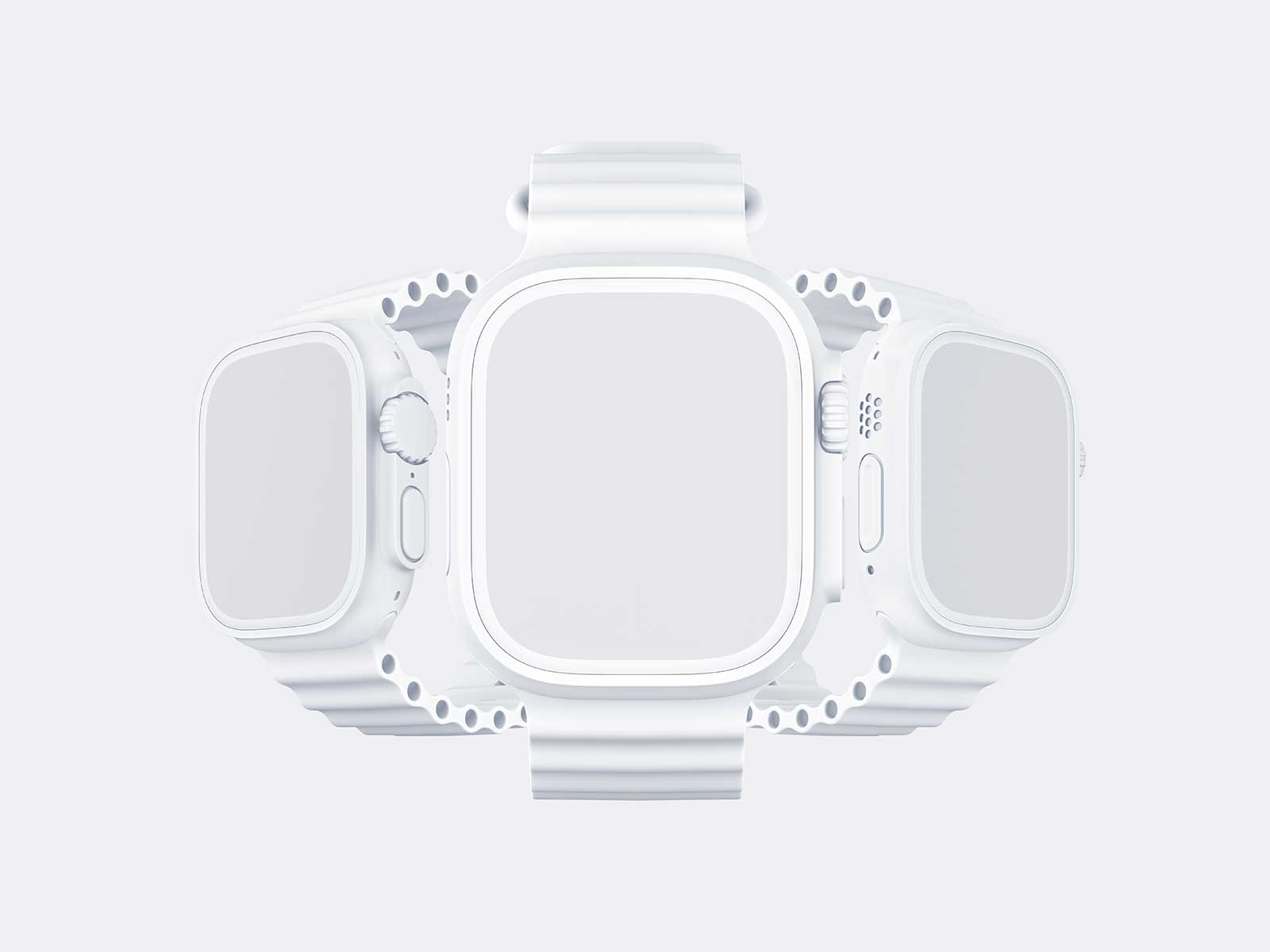 Apple Smart Watch Ultra Free Mockups (Four Styles)