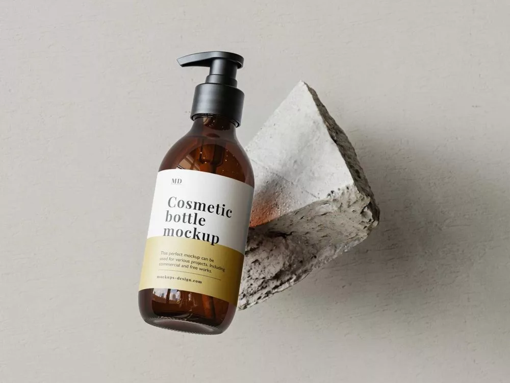 Branding Cosmetic Line Bottle Free Mockups