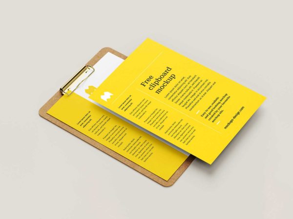 Clipboard Mockup Brand Paper PSD