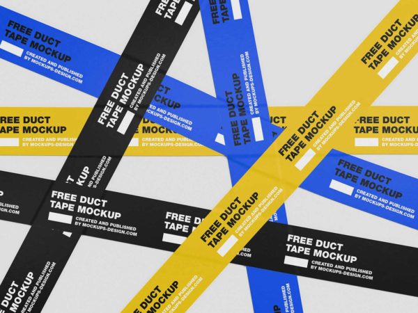 Duct Tape Strips Free Mockups