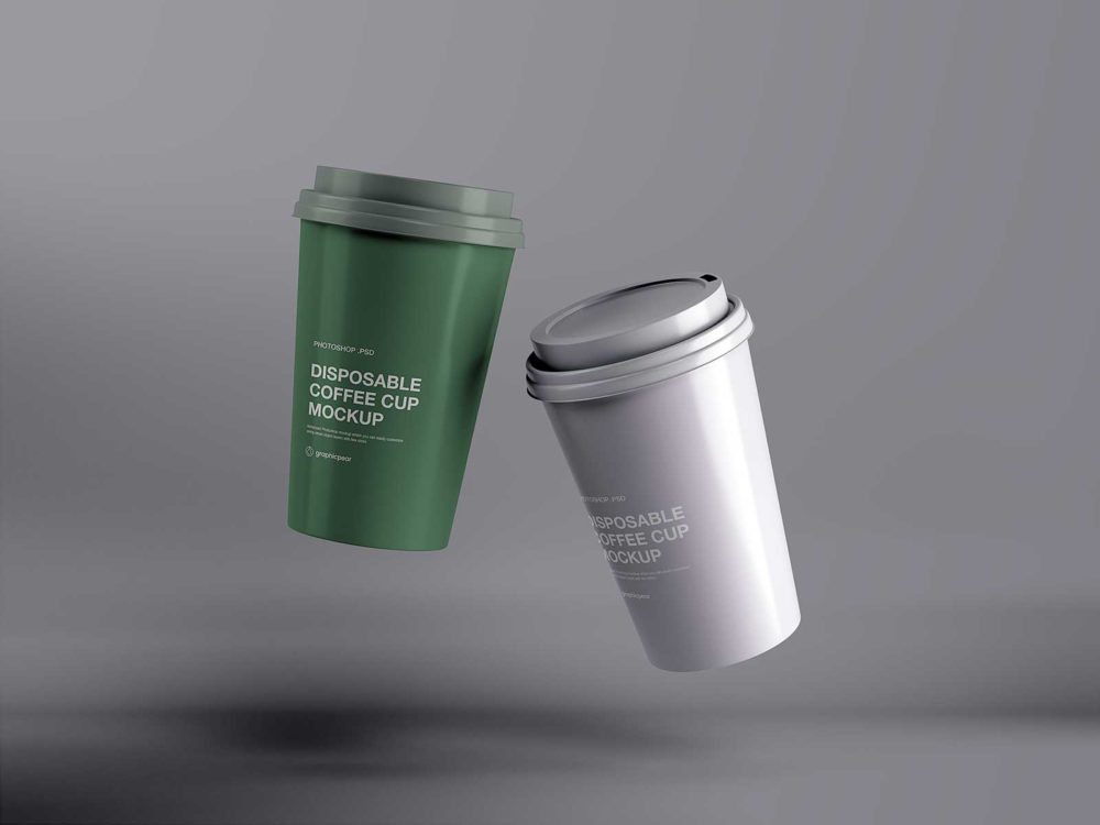 Floating Coffee Cup Mockups