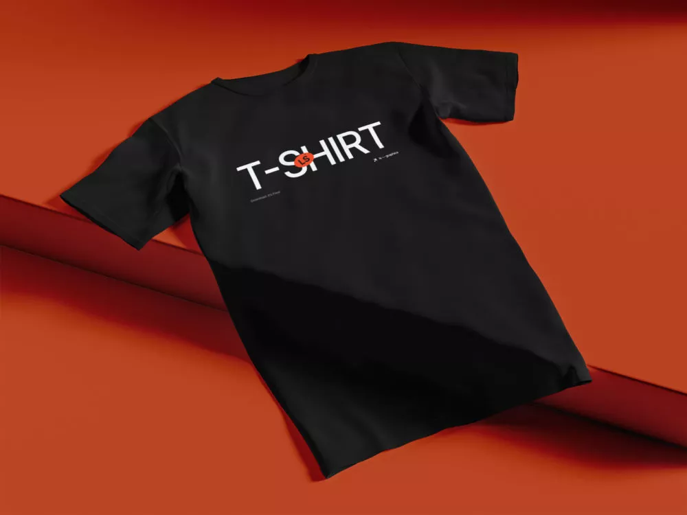 Free Black T-Shirt Clothing Mockups