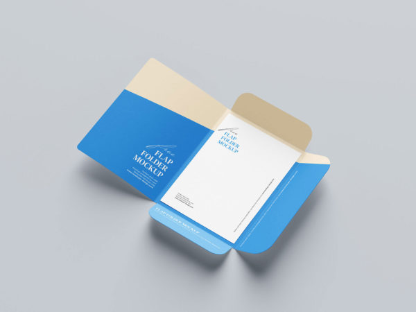 Free Brand Folder and Paper Mockup PSD