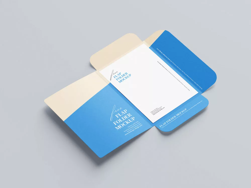 Free Brand Folder and Paper Mockup PSD