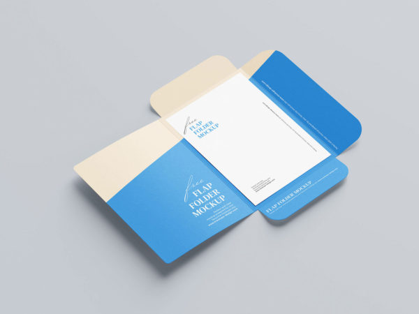 Brand Folder and Paper Mockup PSD