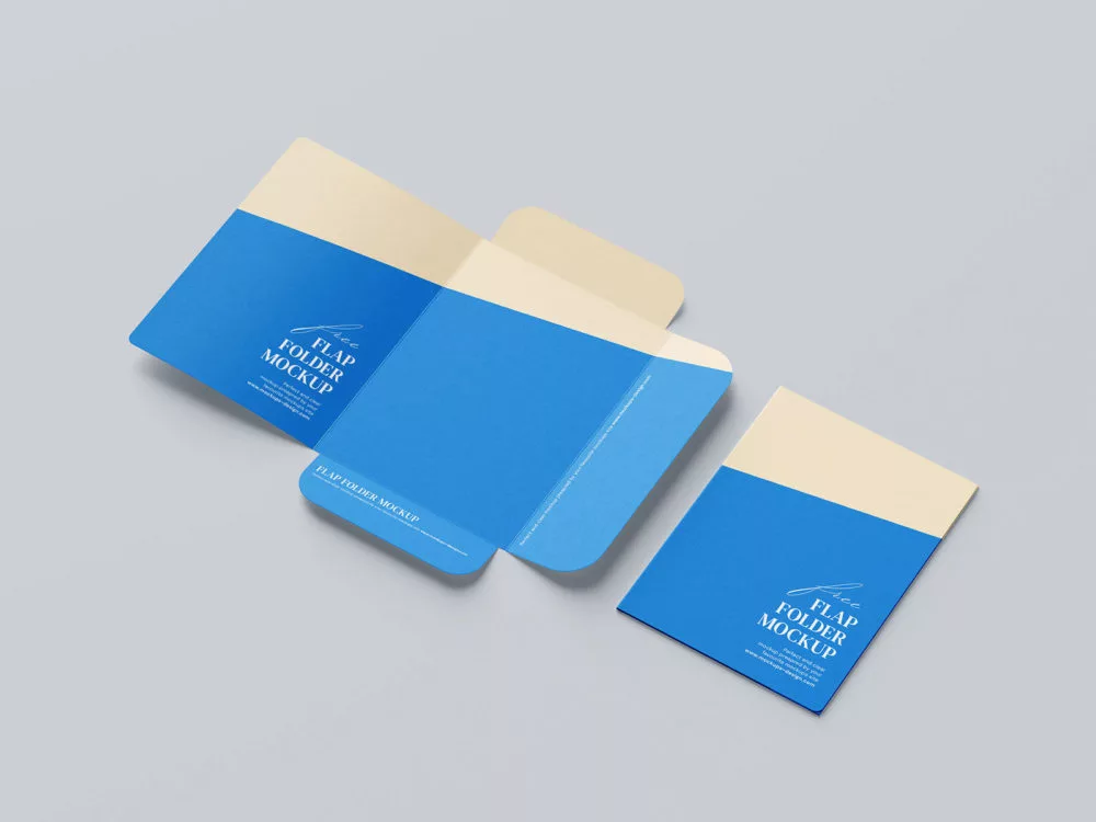 Free Brand Folder and Paper Mockup PSD