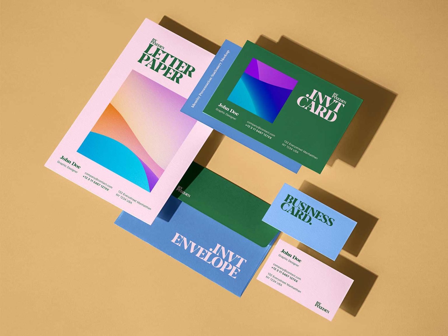 Free Bransing Stationery Mockup PSD Set The Free Mockup free-bransing-stationery-mockup-psd-set-the-free-mockup