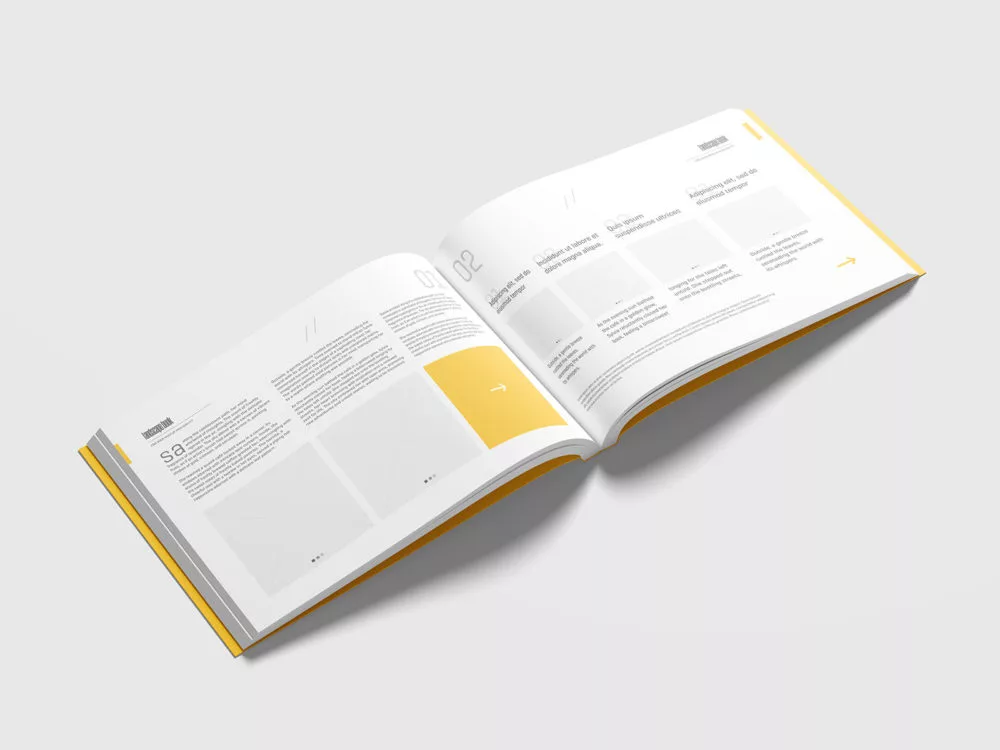 Free Landscape Softcover Book Mockup