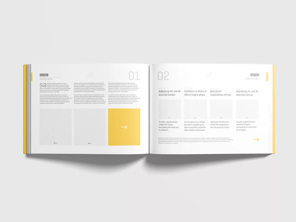 Free Landscape Softcover Book Mockup