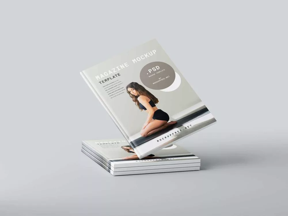 Free Magazine Cover Mockup Set