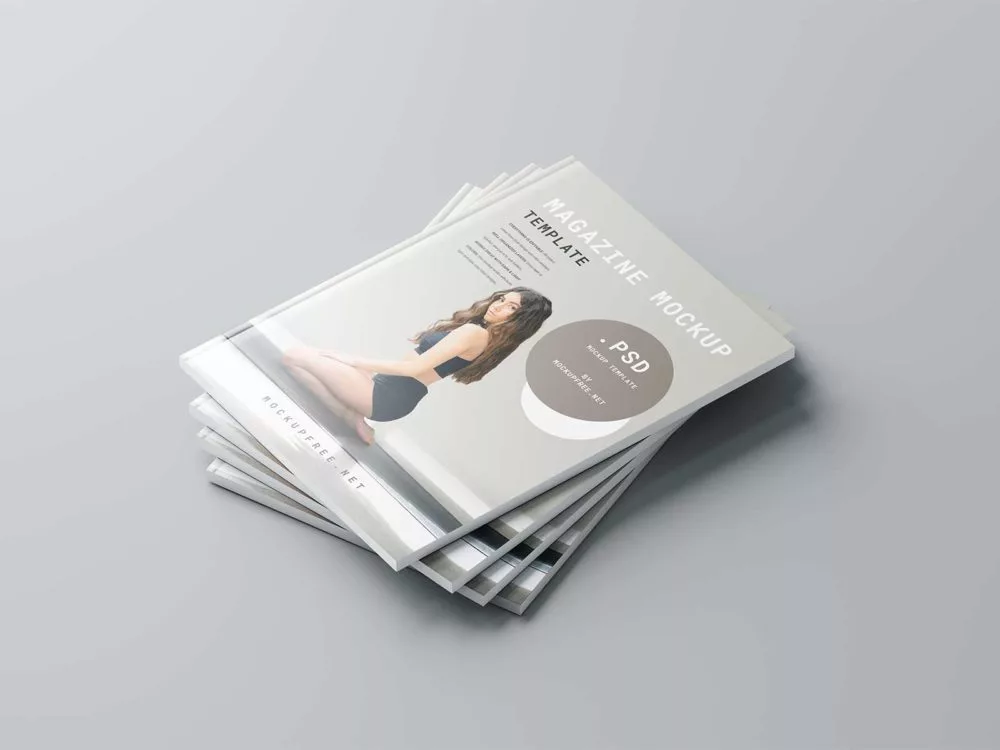 Free Magazine Cover Mockup Set