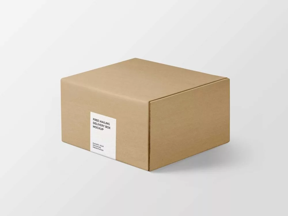 Free Mailing Delivery Box Mockup: Elevate Your Packaging Presentation