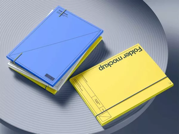 Free Photorealistic Brand Folder Mockup