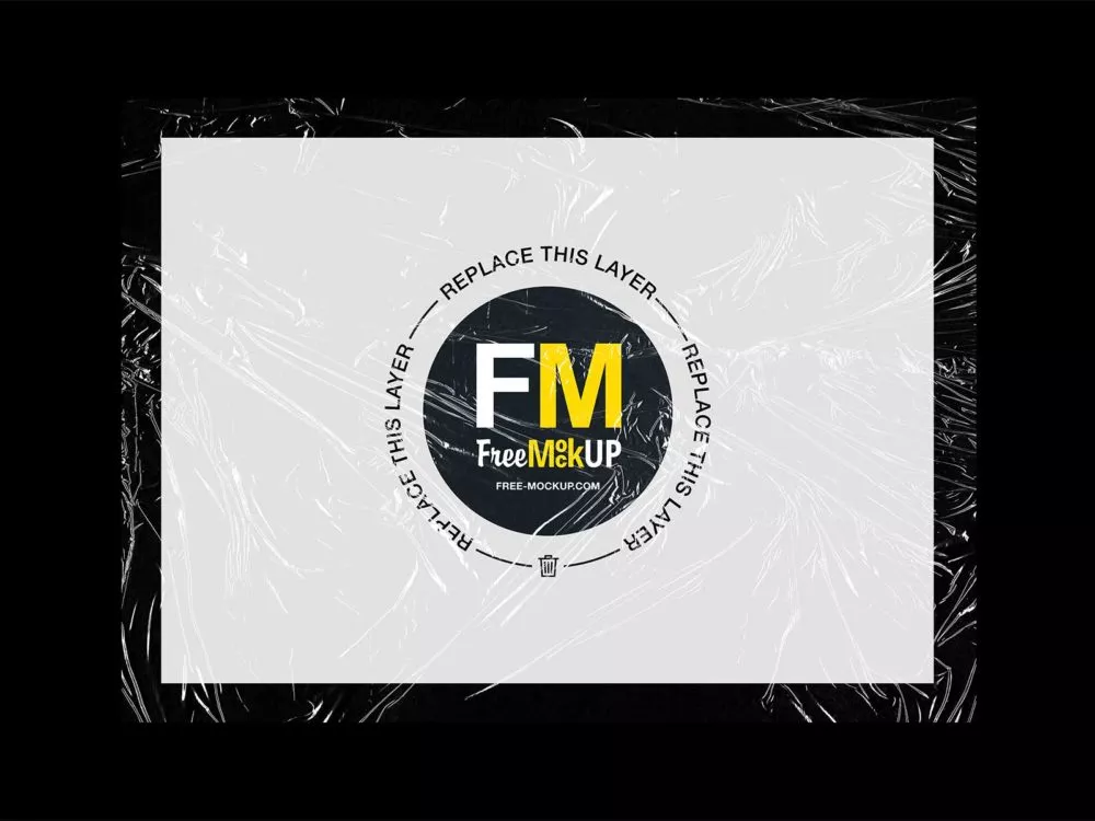 Free Plastic Wrap Overlay Mockup