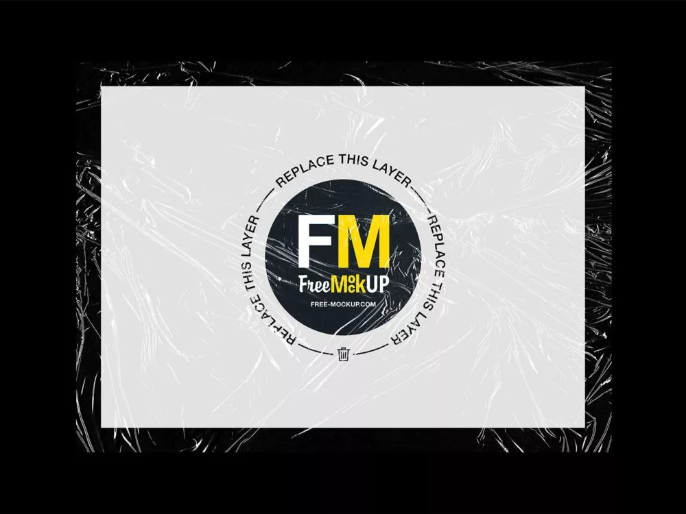 Free Plastic Wrap Overlay Mockup