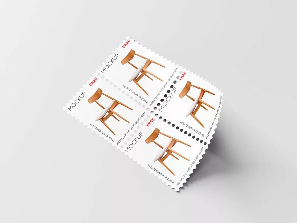 Free Postage Stamp Mockup: Stamp Your Style with Unmatched Realism