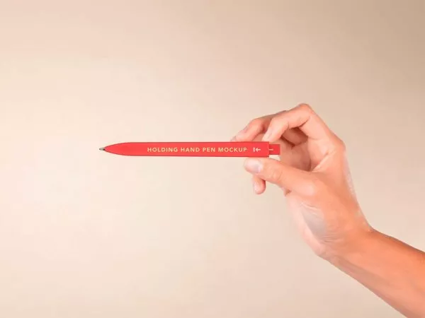 Stationery Pen Mockup in Hand