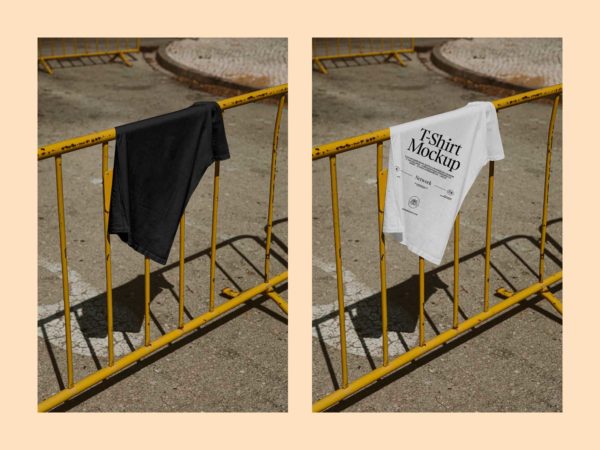 Free T-Shirt Mockup on the Street