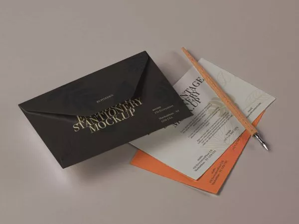 Free Vintage Invitation Mockup Set