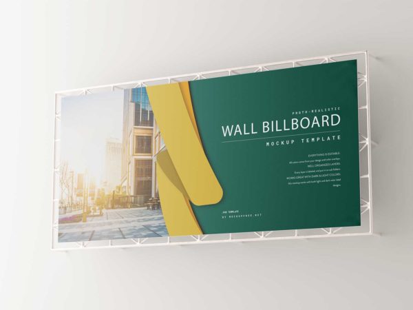 Free Wall Billboard Mockup